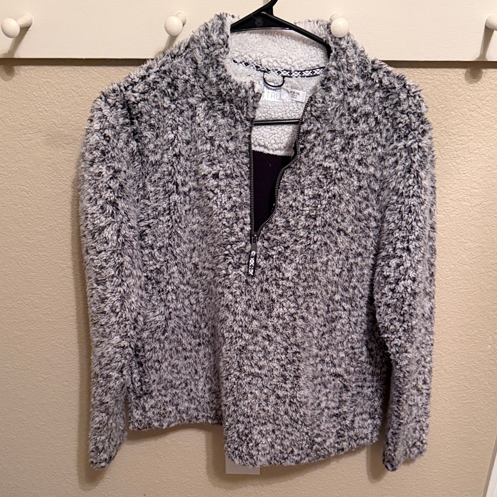Time and Tru Charcoal Fleece Jacket